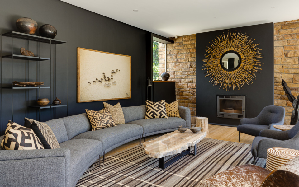 Luxury Cape Town Camps Bay Holiday Villa Le Thallo Lounge Fire Place