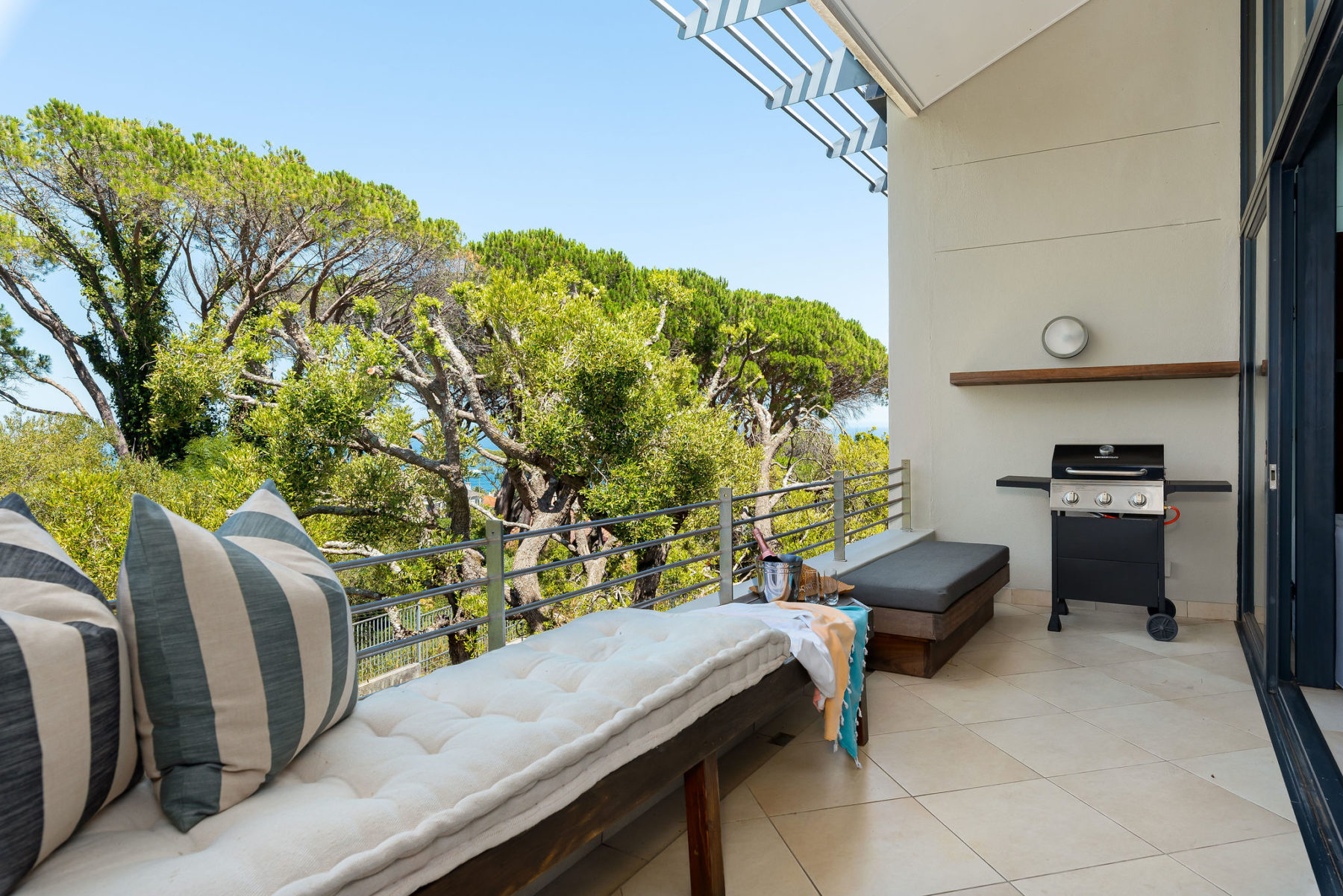BBQ patio with sea views