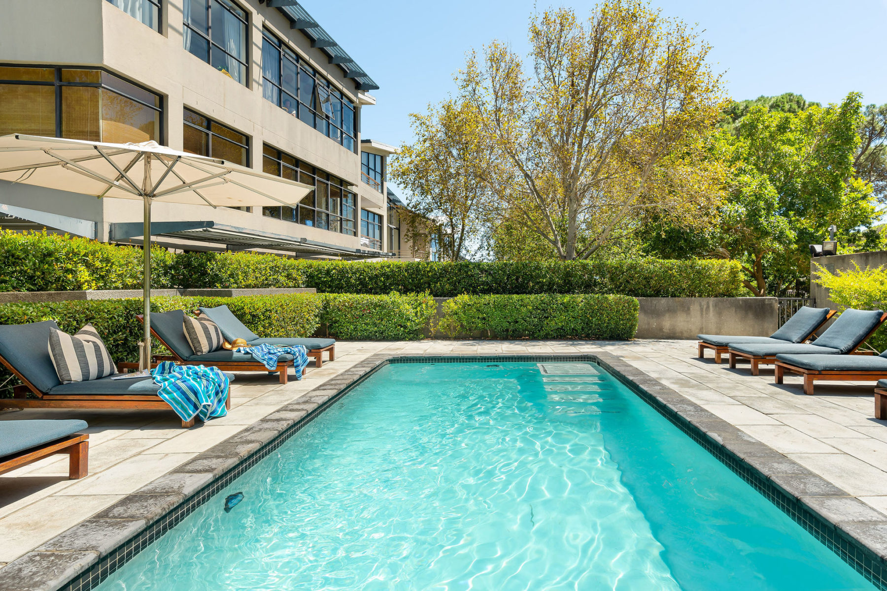 Long communal pool